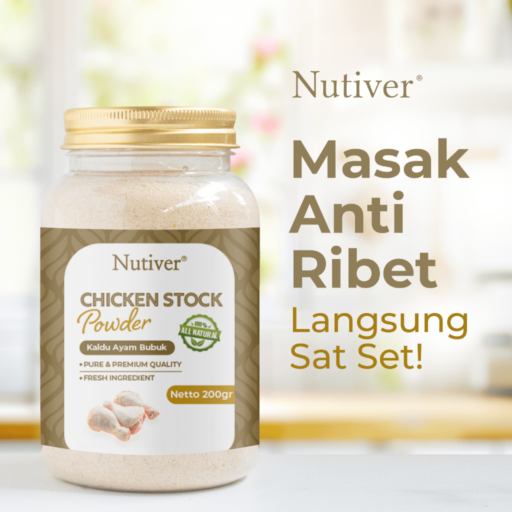 NUTIVER Kaldu Ayam Bubuk Non-MSG - Bumbu Dapur Sehat dan Praktis