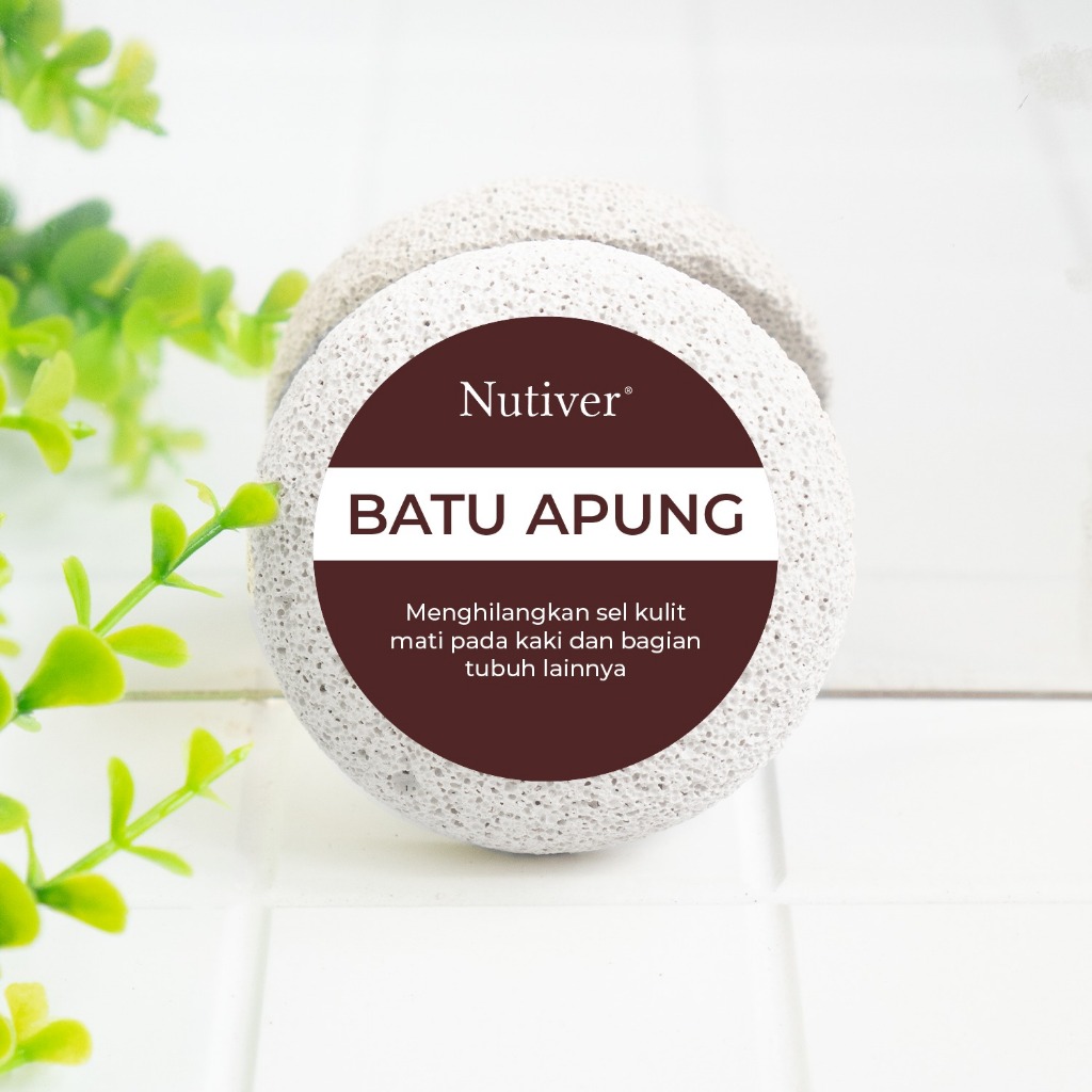 NUTIVER Batu Apung Natural Lava Stone Penghilang Sel Kulit Mati & Kapalan