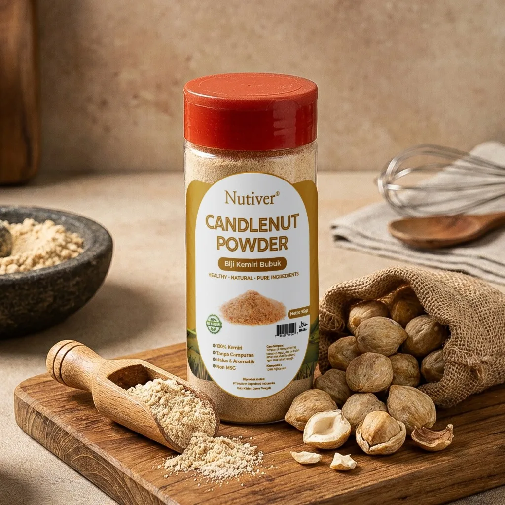 NUTIVER Kemiri Bubuk Candlenut Powder 95gr Premium 100% Kemiri Asli Gurih & Kental Non MSG