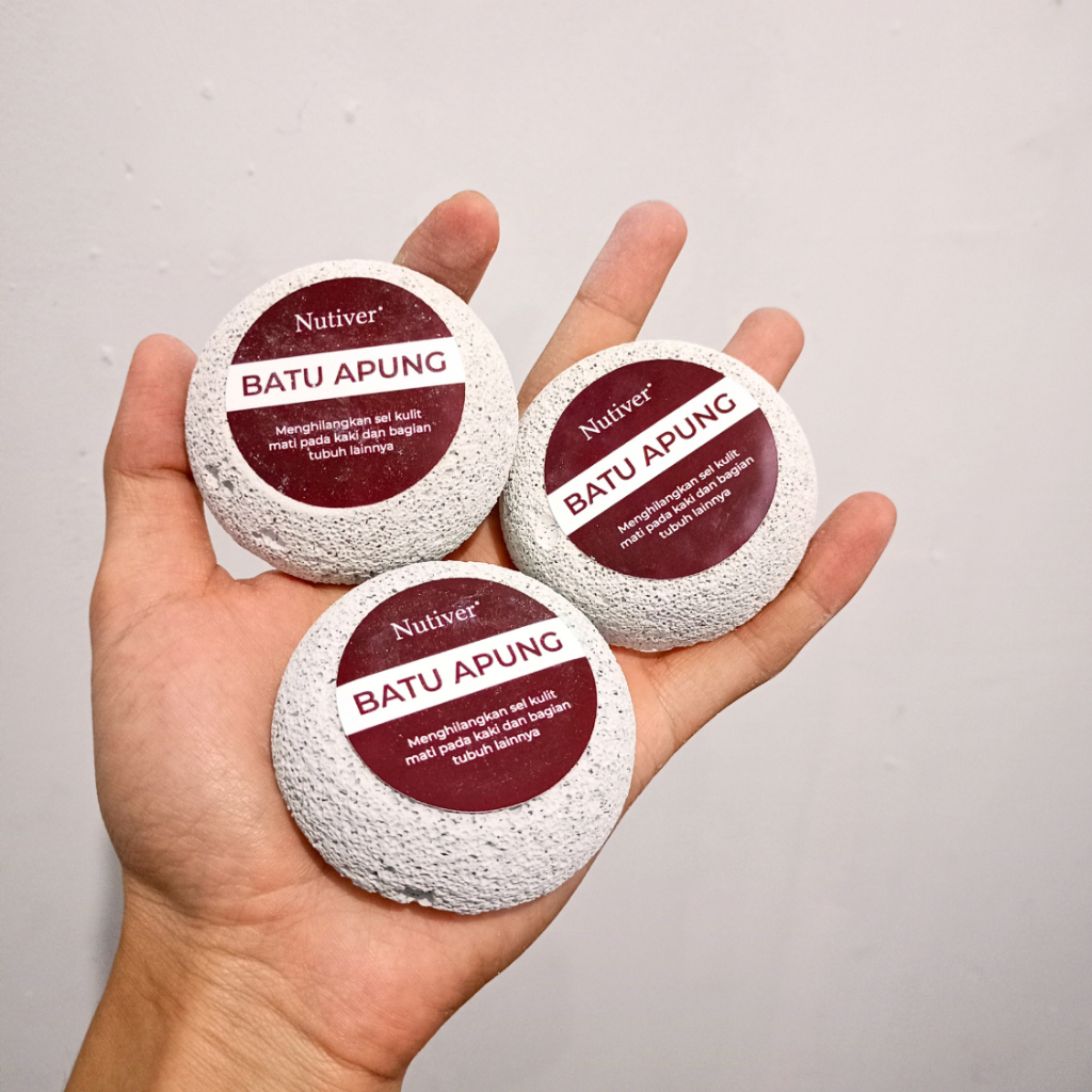 NUTIVER Batu Apung Natural Lava Stone Penghilang Sel Kulit Mati & Kapalan