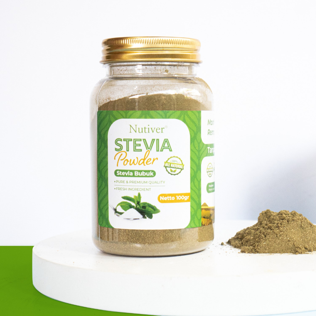 NUTIVER Gula Stevia Bubuk 100gr Bubuk Daun Stevia Pengganti Gula Stevia Powder Natural Sweetener