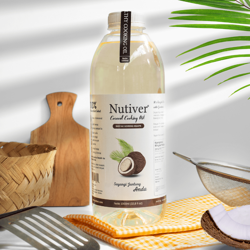NUTIVER Minyak Goreng Kelapa 1 Liter Coconut Cooking Oil Minyak Kelapa Sehat Untuk Memasak