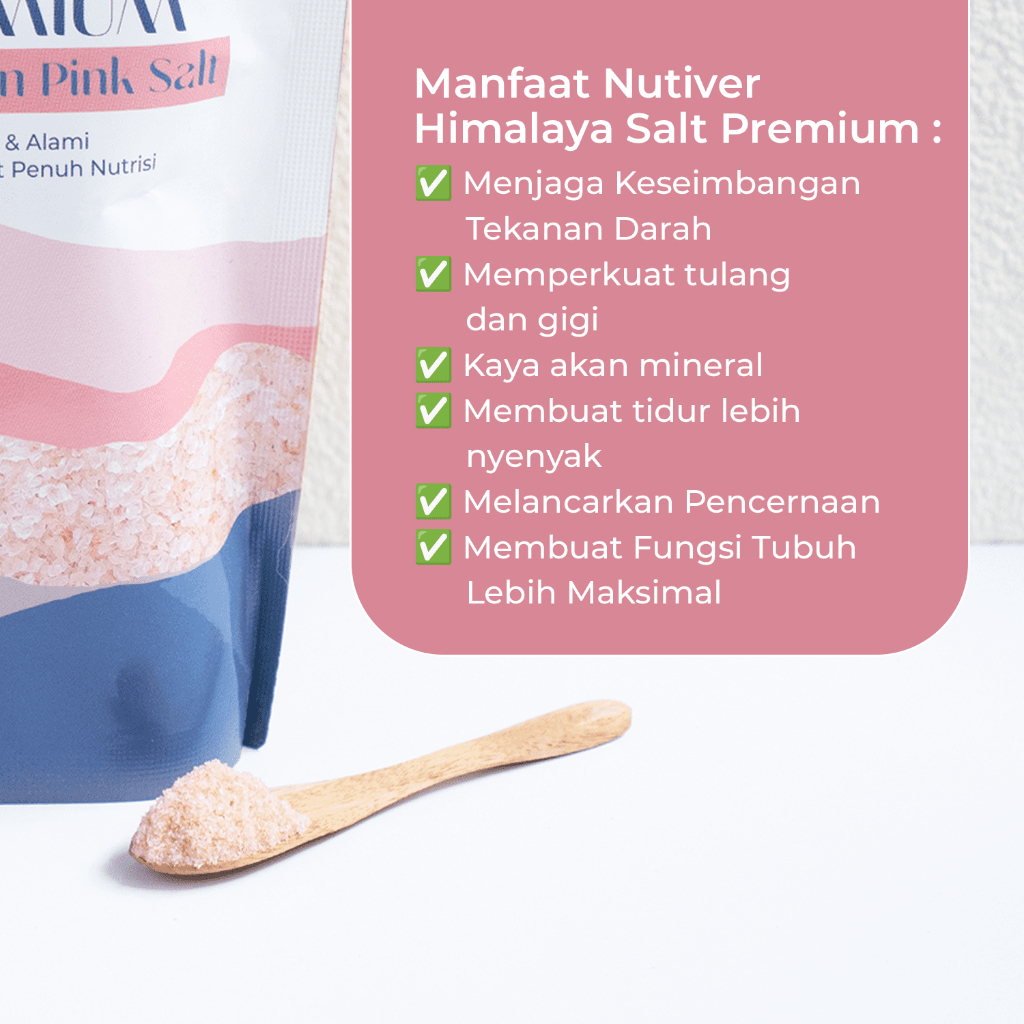 NUTIVER Garam Himalaya Original Himalayan Salt Premium 250gr Alami Tanpa MSG