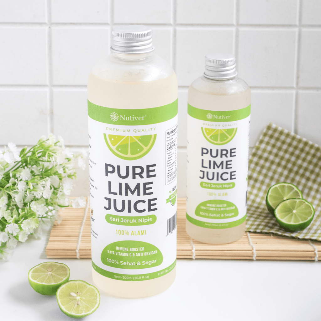 NUTIVER Sari Jeruk Nipis Murni 500ml Air Jeruk Nipis Segar Organik Tinggi Antioksidan