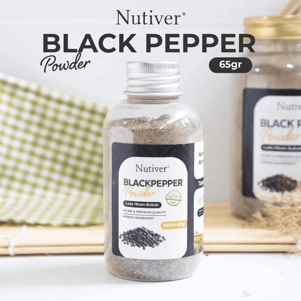 NUTIVER Lada Hitam Bubuk Bumbu Masak BlackPepper Powder Bumbu Dapur Original 150gr
