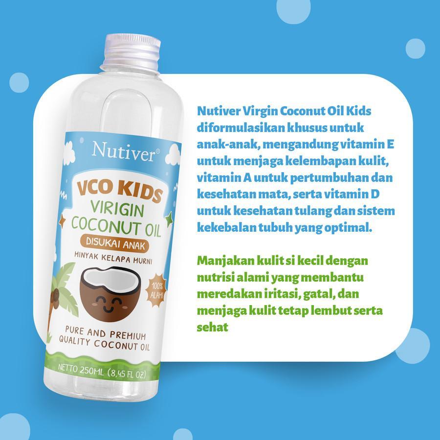 NUTIVER Paket Minyak MPASI Bayi 250ml 2 Pcs Minyak Kelapa Murni Extra Virgin Coconut Oil Cool Press