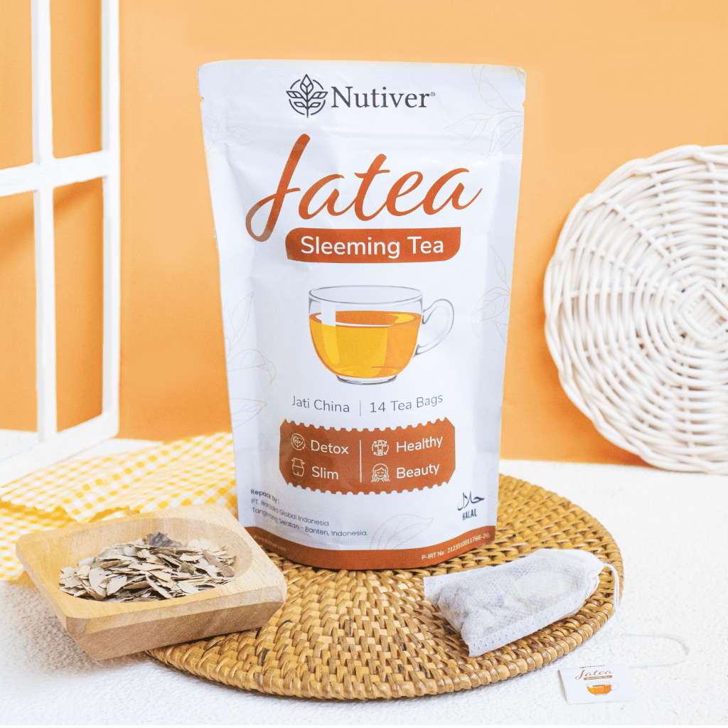 NUTIVER Teh Celup Daun Jati Cina Teh Pelangsing Slimming Tea Detox Alami Diet