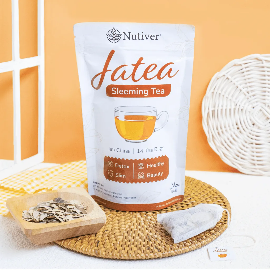 NUTIVER Teh Celup Daun Jati Cina Teh Pelangsing Slimming Tea Detox Alami Diet