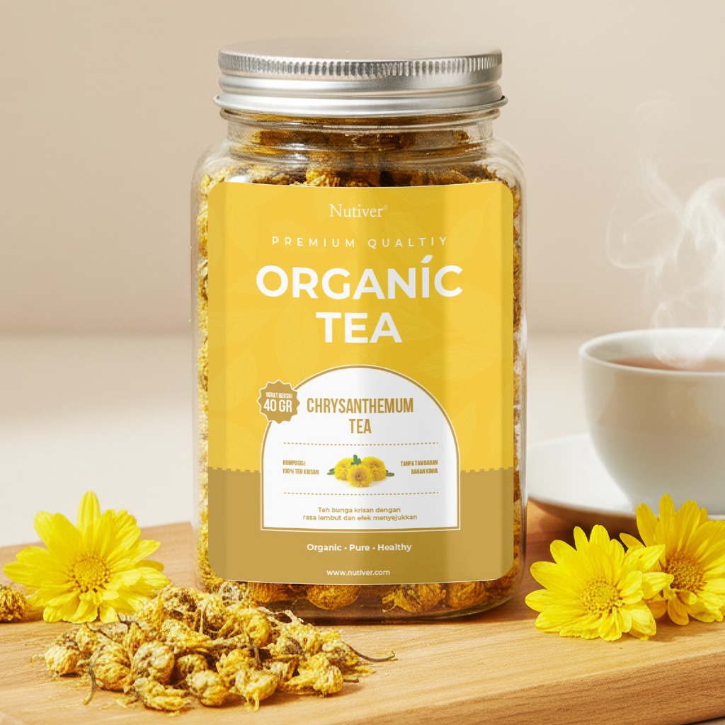 NUTIVER Teh Bunga Krisan Organik Organic Chrysanthemum Tea Herbal Menenangkan Tanpa Kafein 40gr