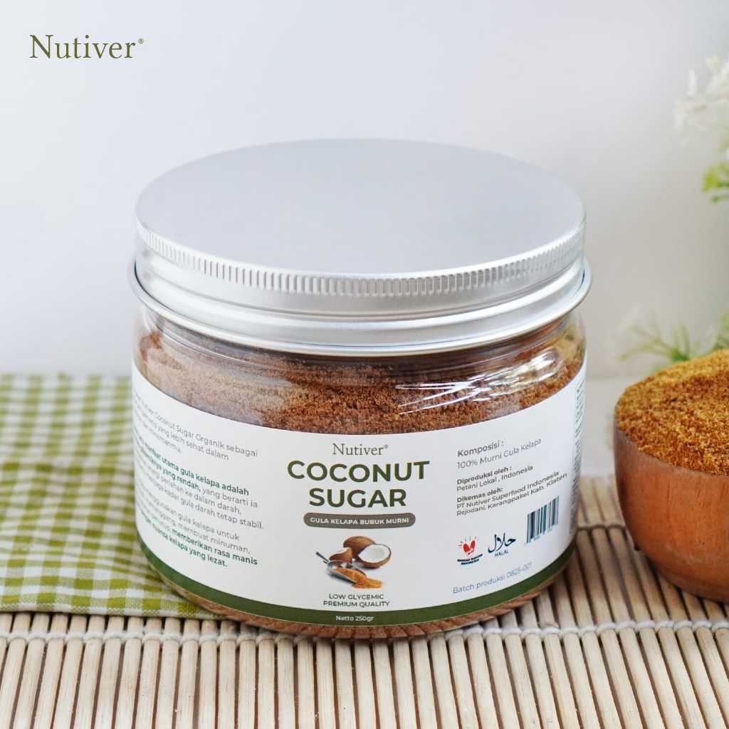 Nutiver Gula Kelapa Organik Bubuk 250gr Coconut Sugar Natural Manis Alami