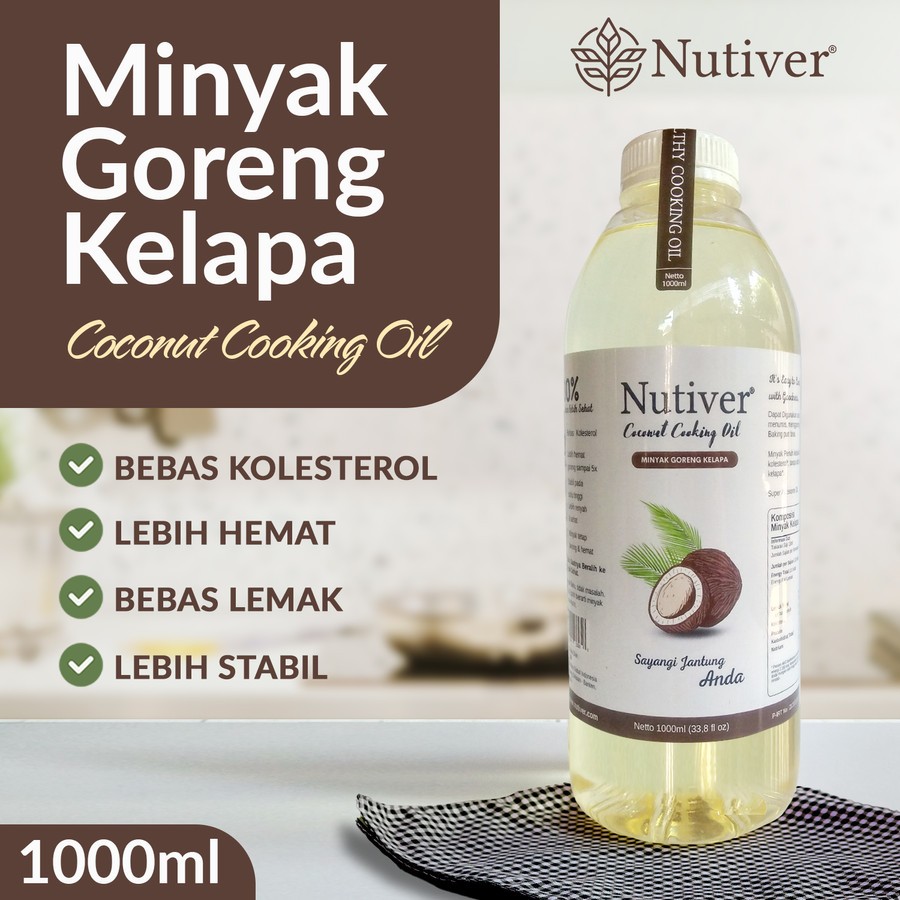 NUTIVER Paket Hemat 2 - Minyak VCO & Minyak Goreng Kelapa 1 Liter
