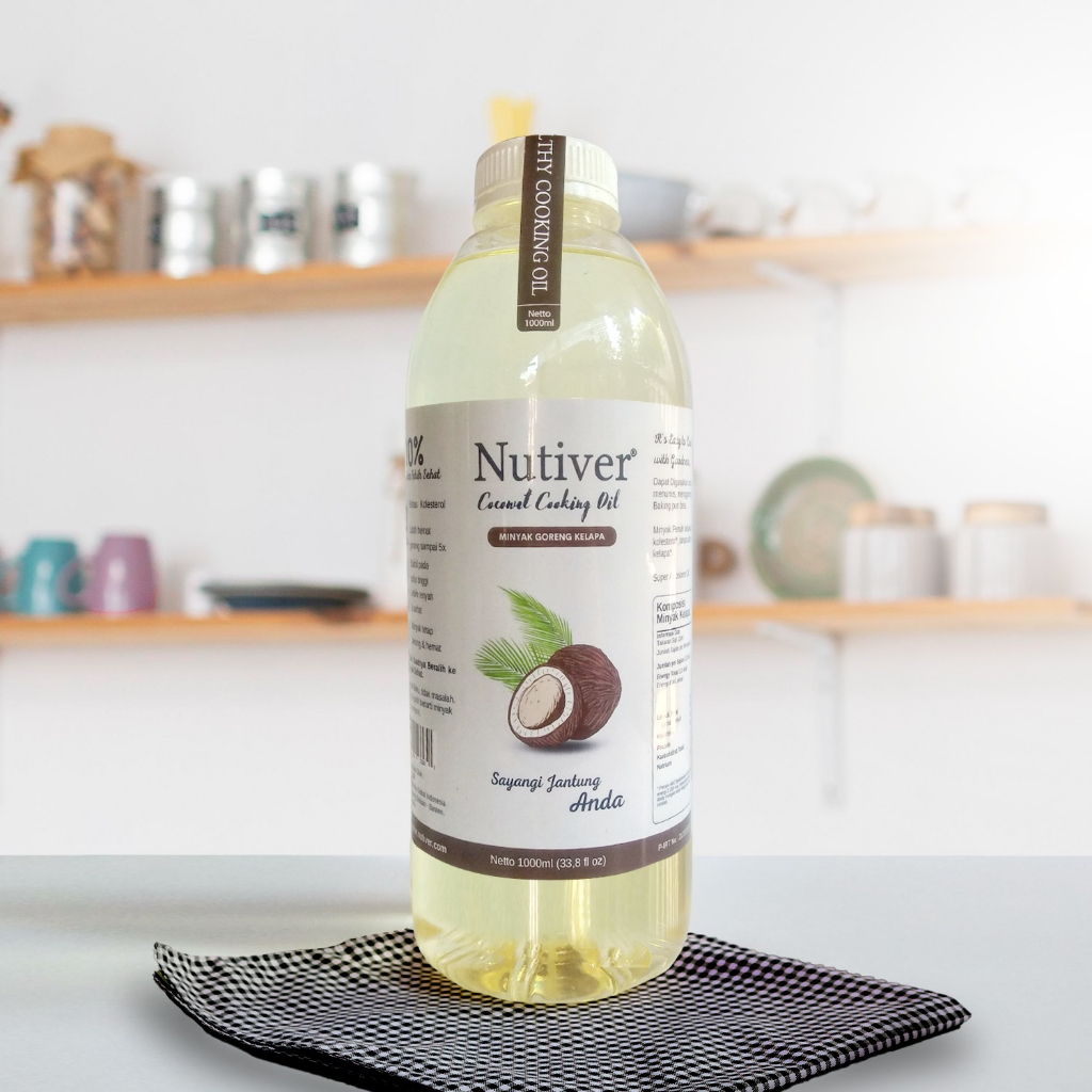 NUTIVER Minyak Goreng Kelapa 1 Liter Coconut Cooking Oil Minyak Kelapa Sehat Untuk Memasak