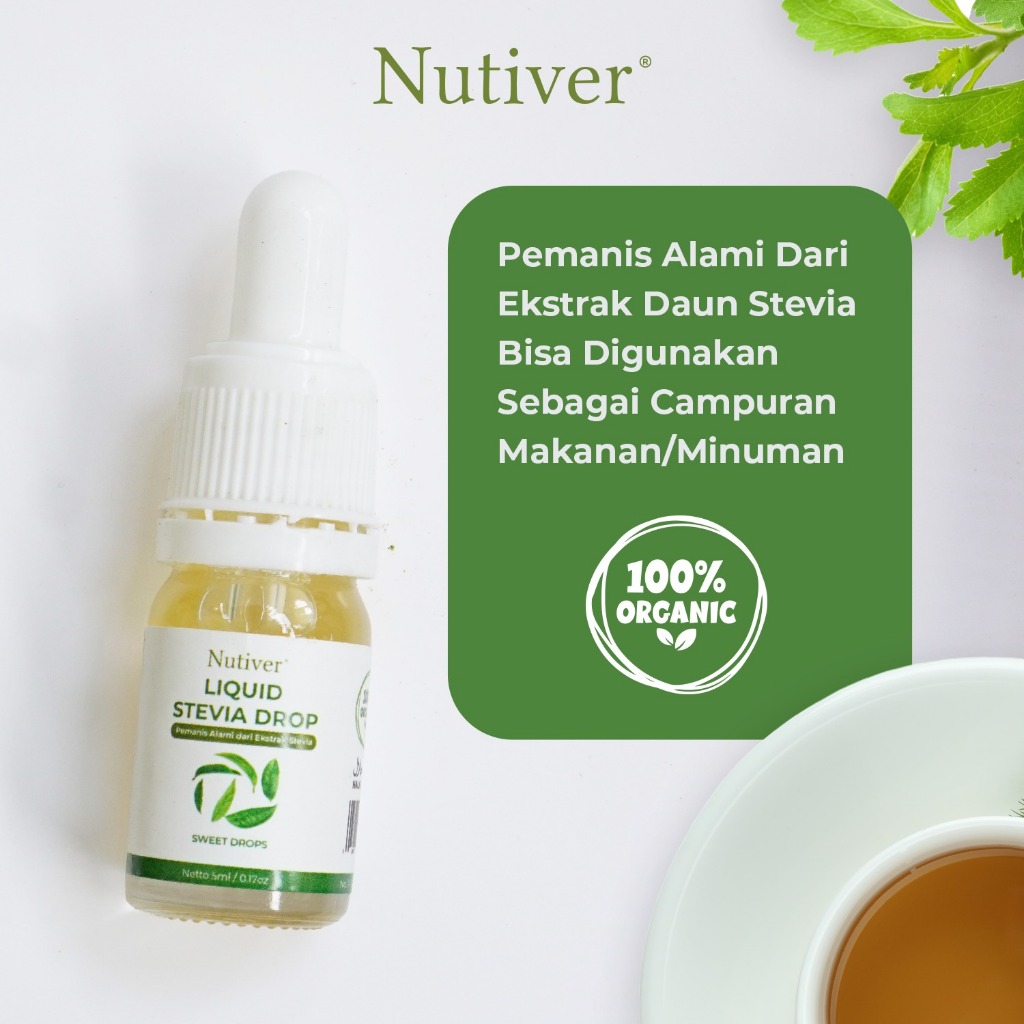 NUTIVER Stevia Tetes Liquid Stevia Cair Pemanis Gula Stevia Natural Sweetener Nol Kalori