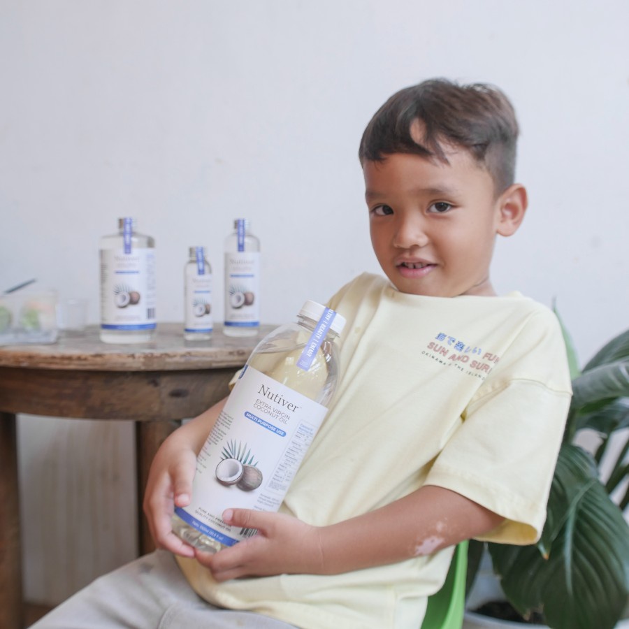 NUTIVER VCO 1 Liter Minyak Kelapa Murni Virgin Coconut Oil EVCO Cold Pressed