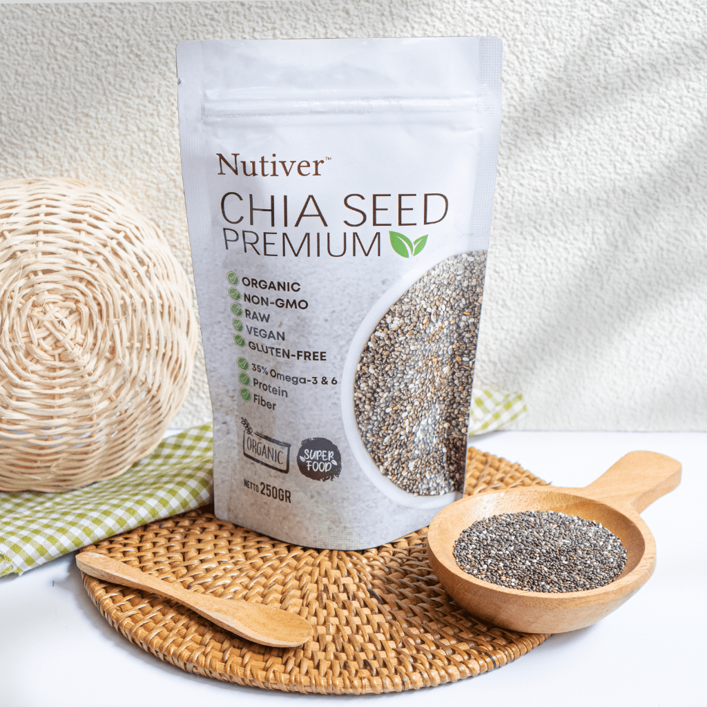 NUTIVER Chia Seed Organik 250gr Biji Chia Meksiko Superfood Kaya Serat & Omega 3