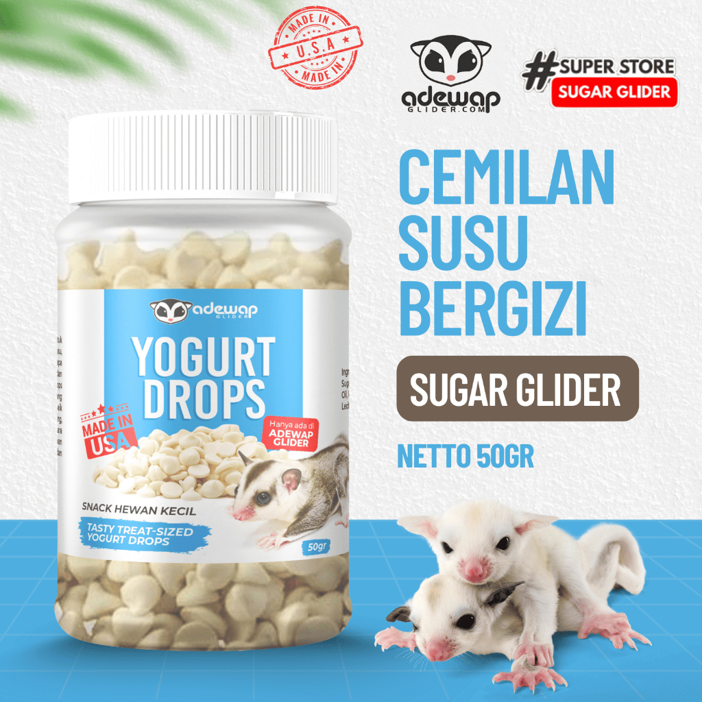 ADEWAP GLIDER Yogurt Drop Sugar Glider Snack Susu Sugar Glider - 9