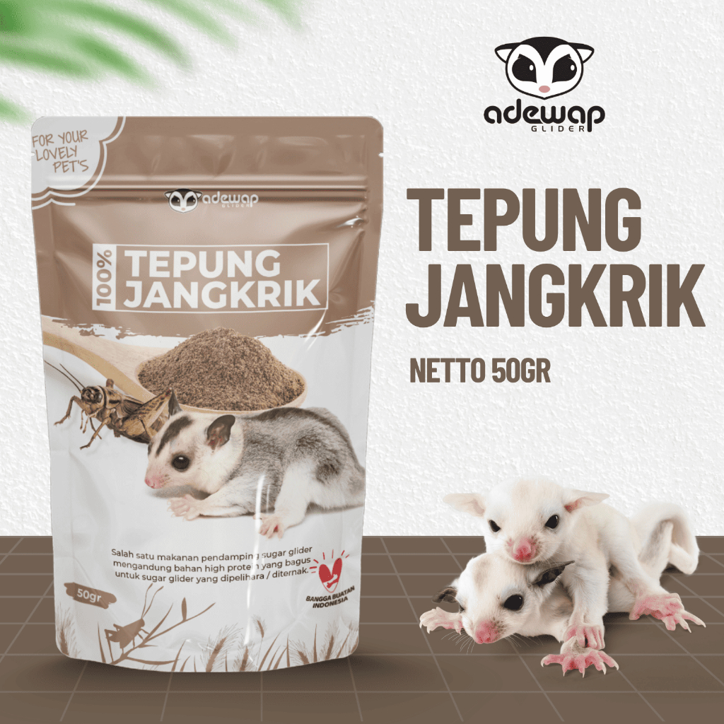 ADEWAP GLIDER Tepung Jangkrik Super Nutrisi & Protein Wajib Sugar Glider - 6