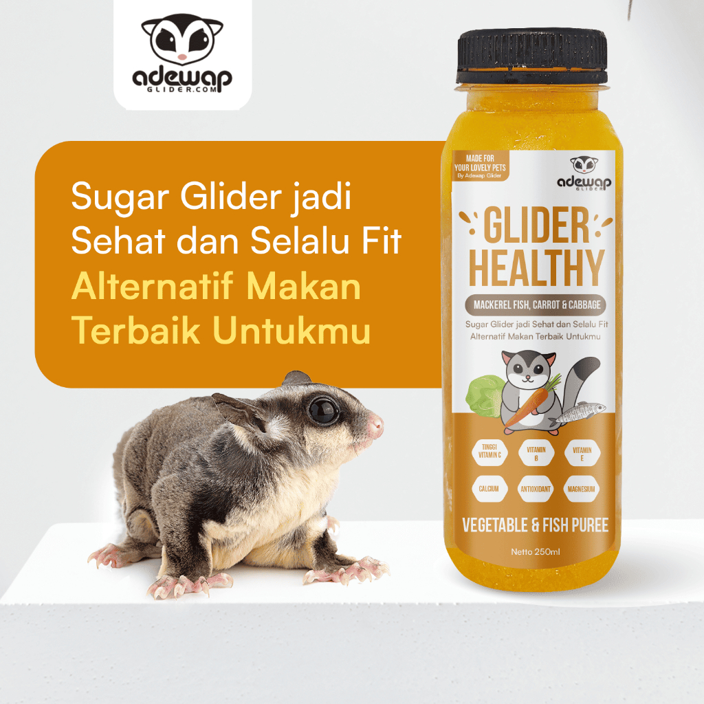 ADEWAP GLIDER Healthy Vegetable & Fish Puree : Mackerel Fish Carrot Cabbage - 250ml - 2