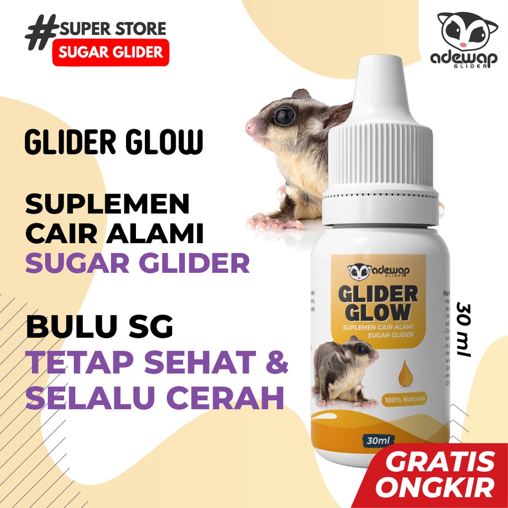 ADEWAP GLIDER Glow Suplement Perawatan Bulu Sugar Glider - 30ML - 2