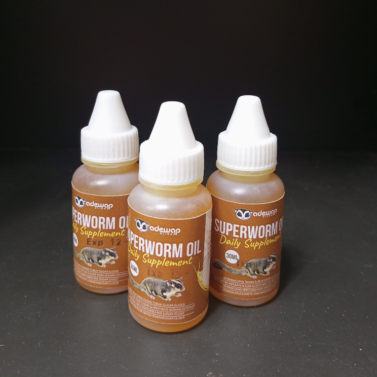 ADEWAP GLIDER SuperWorm Oil Minyak Ulat Jerman Daily Supplement For Sugar Glider - 30ML - 4