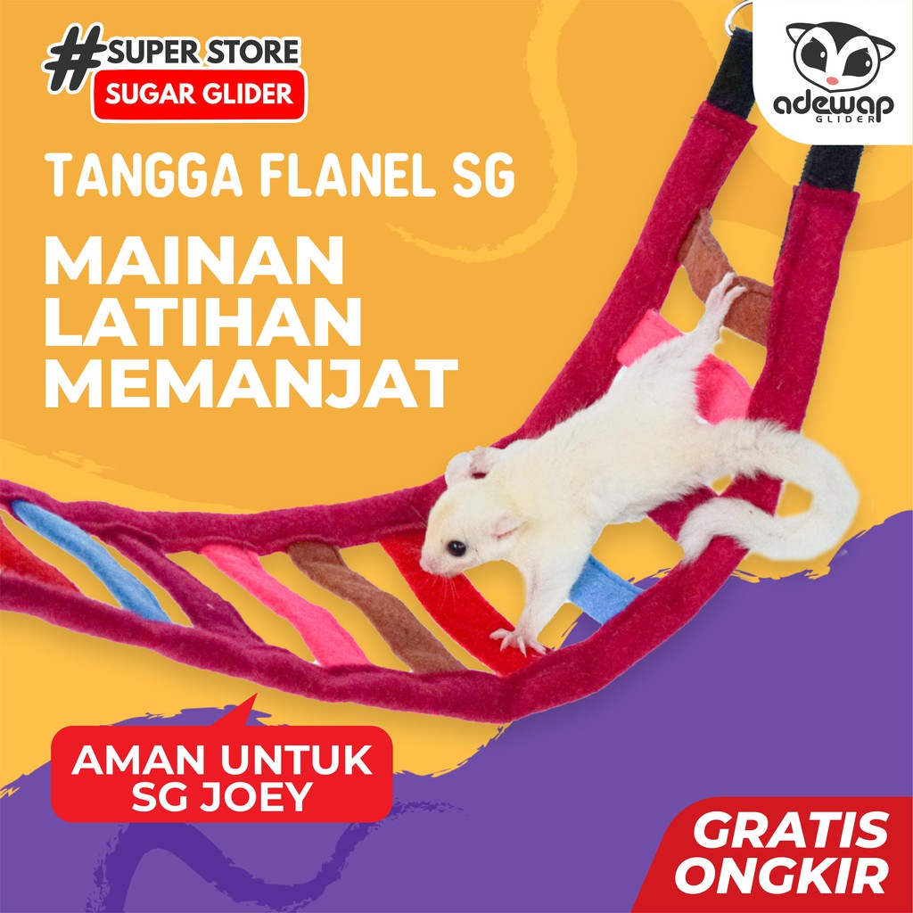 ADEWAP GLIDER Tangga Flanel Mainan Panjat Sugar Glider - 2