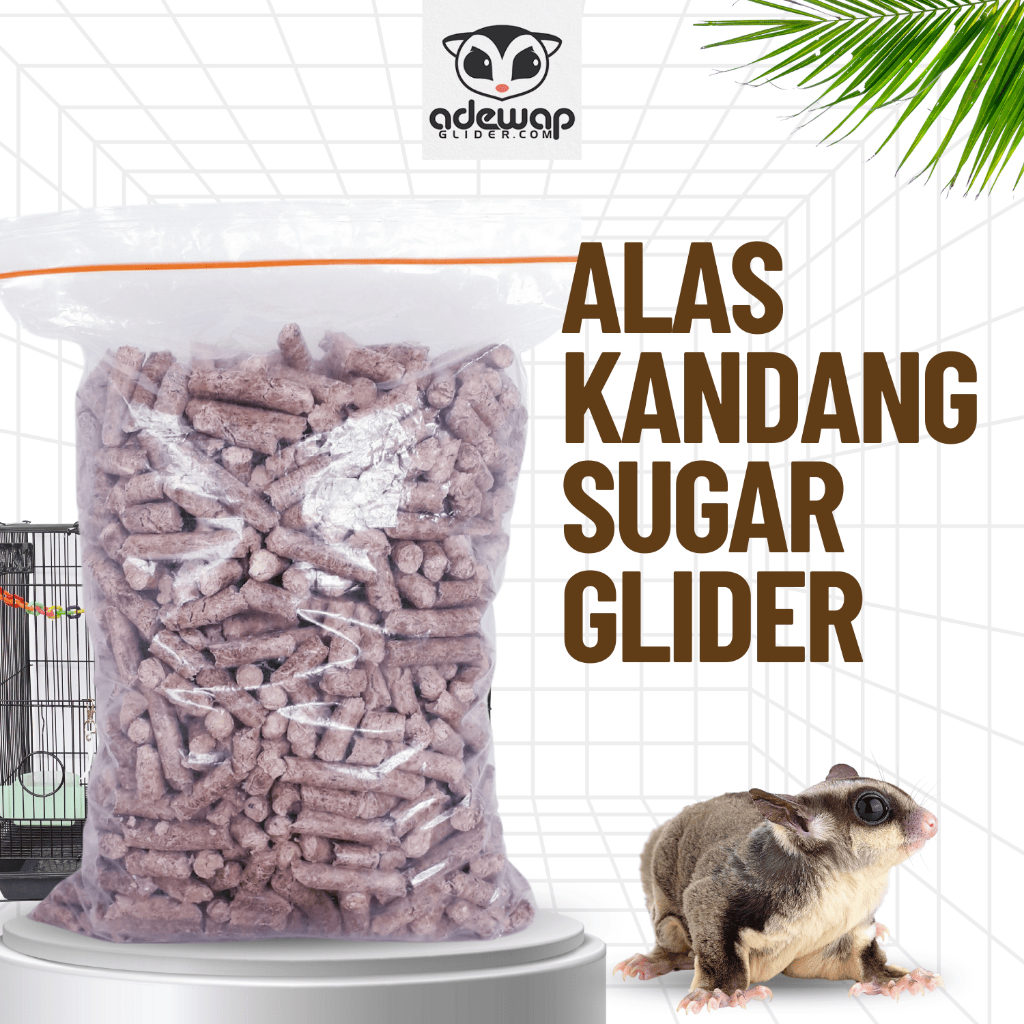 ADEWAP GLIDER Wood Pellet Alas Kandang Sugar Glider - 2