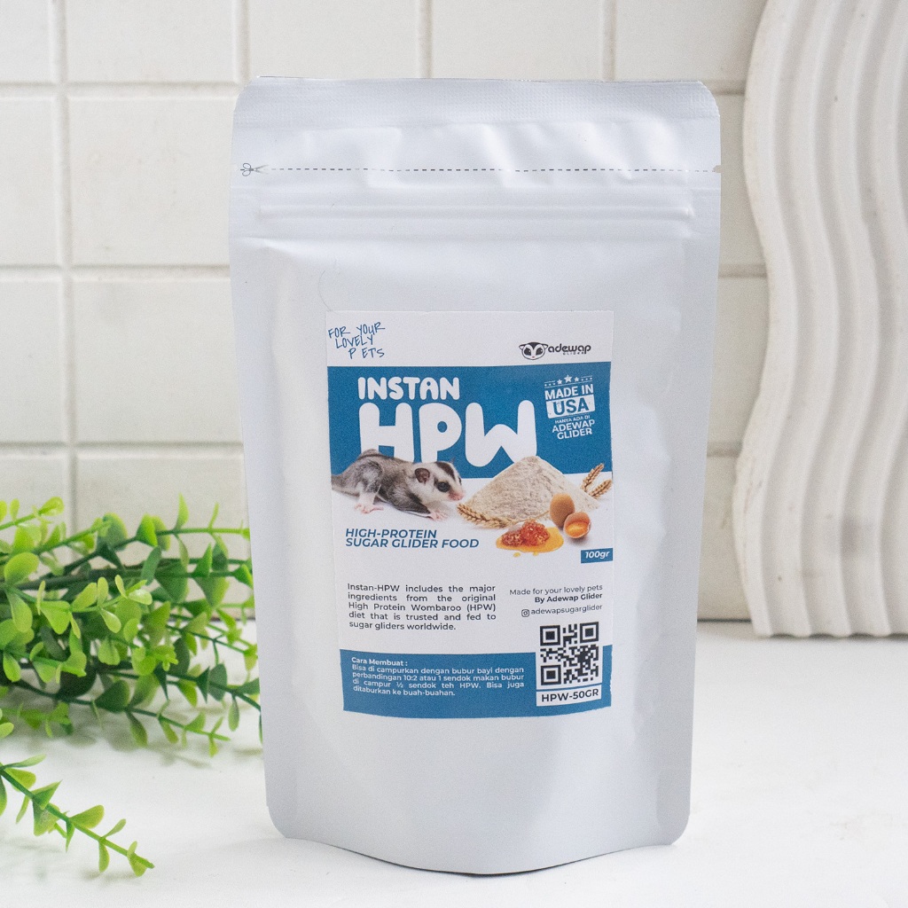 ADEWAP GLIDER HPW Instan Sugar Glider Campuran Nutrisi High Protein Wombaroo - 50Gr - 4