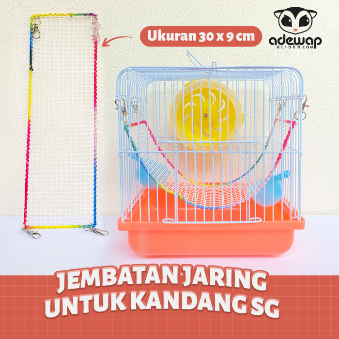 ADEWAP GLIDER Jembatan Panjatan Jaring Mainan Hammock Sugar Glider