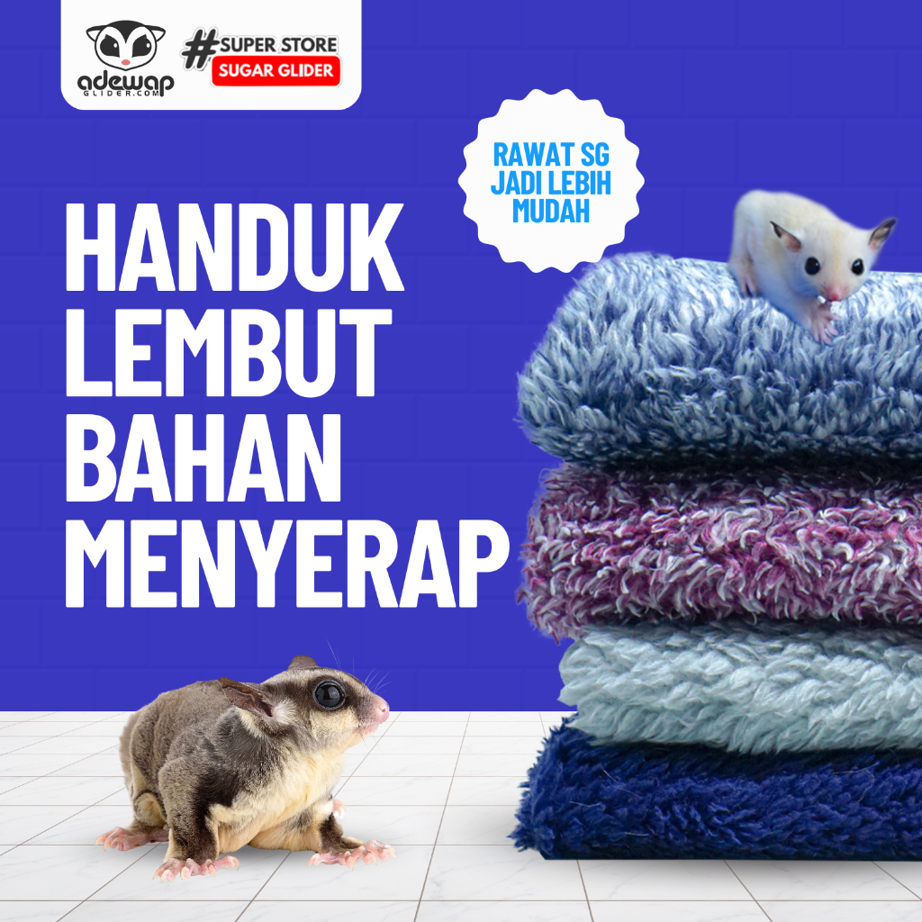 ADEWAP GLIDER Handuk Selimut Hewan Peliharaan Sugar Glider - 8