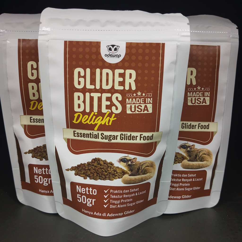 ADEWAP GLIDER Glider Bites Delight Food : Makanan Pellet Protein Hewani Sugar - 5