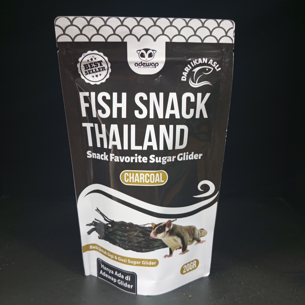 ADEWAP GLIDER Fish Snack Charcoal Camilan Perawatan Gigi Sugar Glider - 6