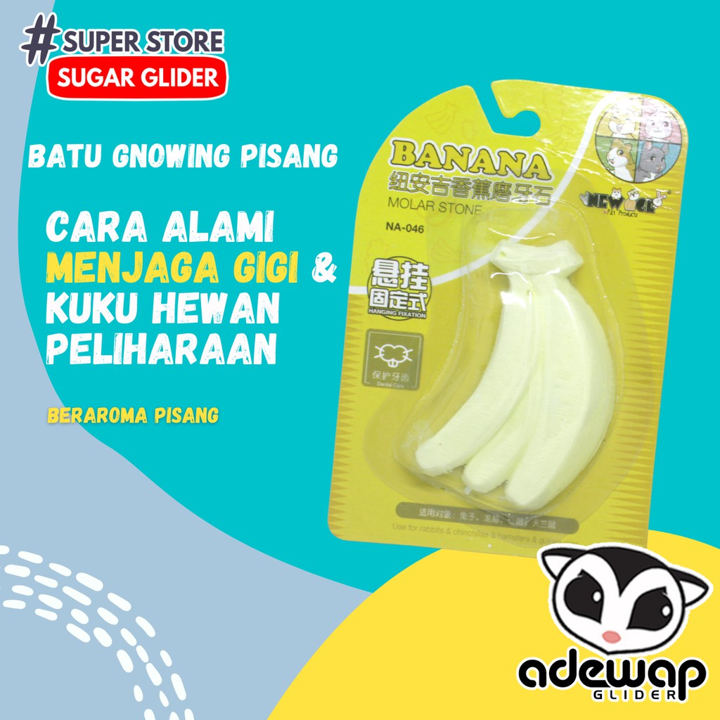 ADEWAP GLIDER Gnawing Stone Gigitan Buah Hewan Peliharaan - 6