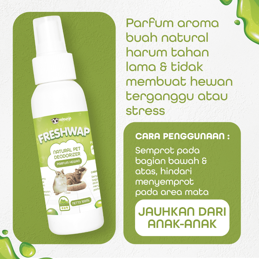 ADEWAP GLIDER Freshwap Parfum Pewangi Hewan Peliharaan Sugar Glider - 3