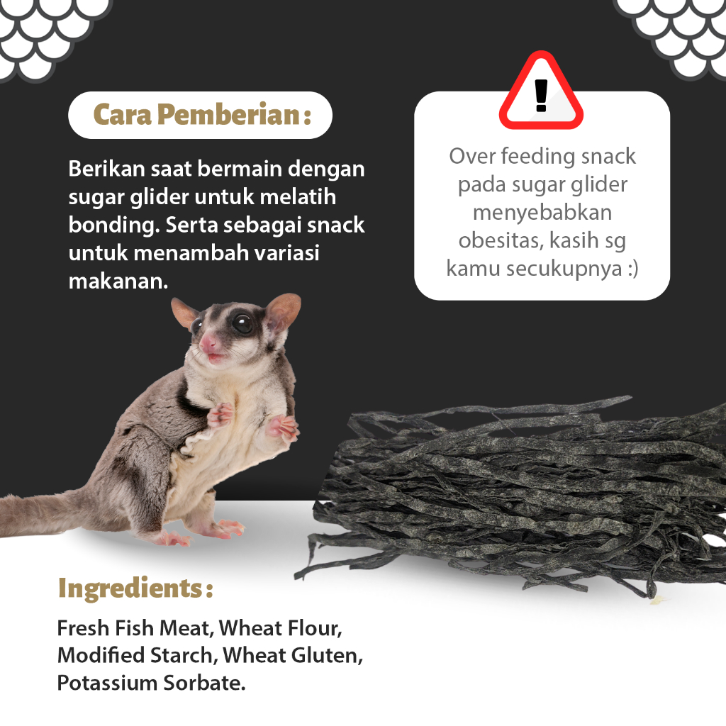 ADEWAP GLIDER Fish Snack Thailand Camilan Sugar Glider - 1KG - 6