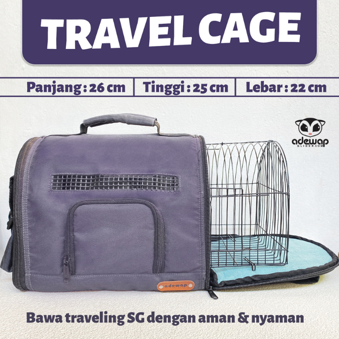 ADEWAP GLIDER Travel Cage Curve For Sugar Glider  - Tidak Termasuk Kandang Kecil - 6