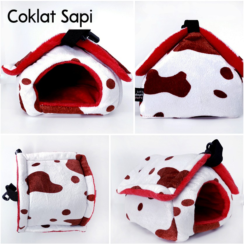 ADEWAP GLIDER Sleeping Pouch Sugar Glider Bentuk Rumah Tempat Tidur Sugar Glider - 4