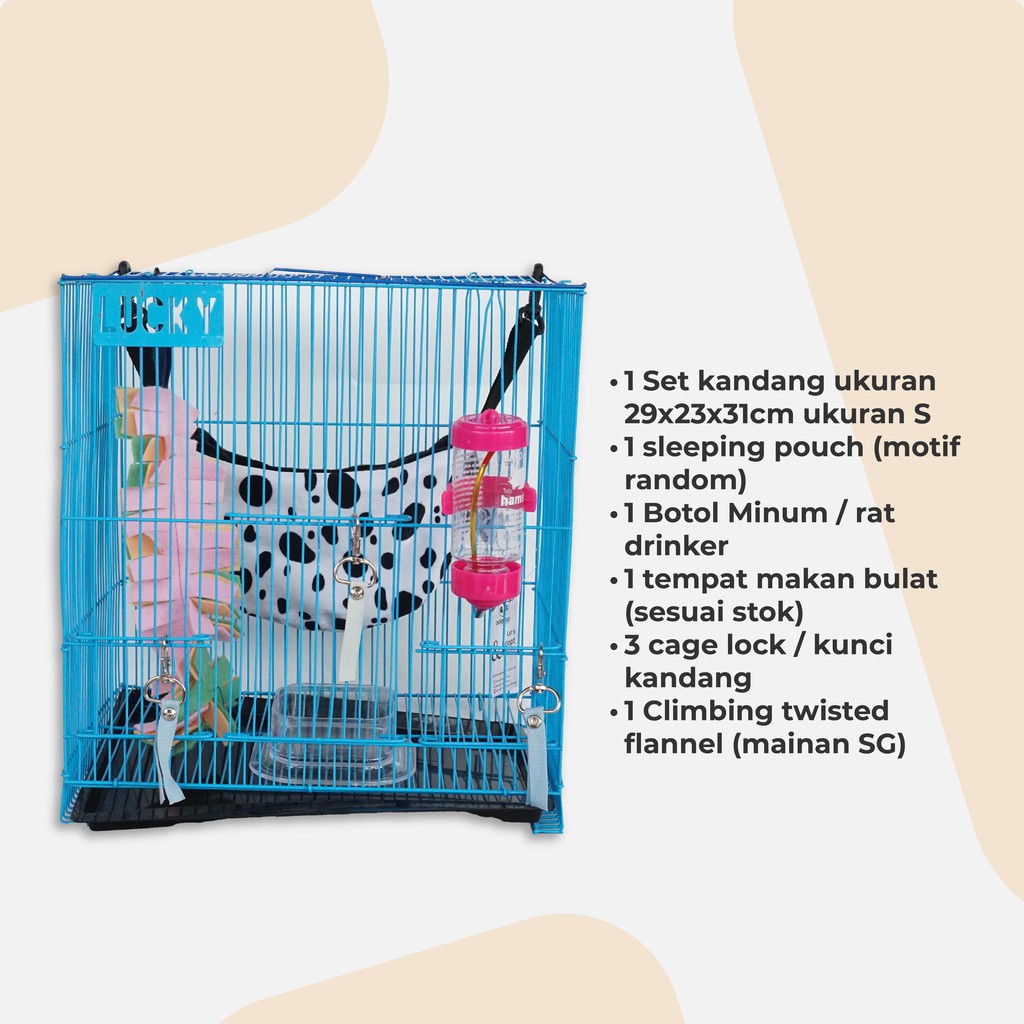 ADEWAP GLIDER Paket Hemat 7! Kandang Small Perlengkapan Pemeliharaan Sugar Glider - 3