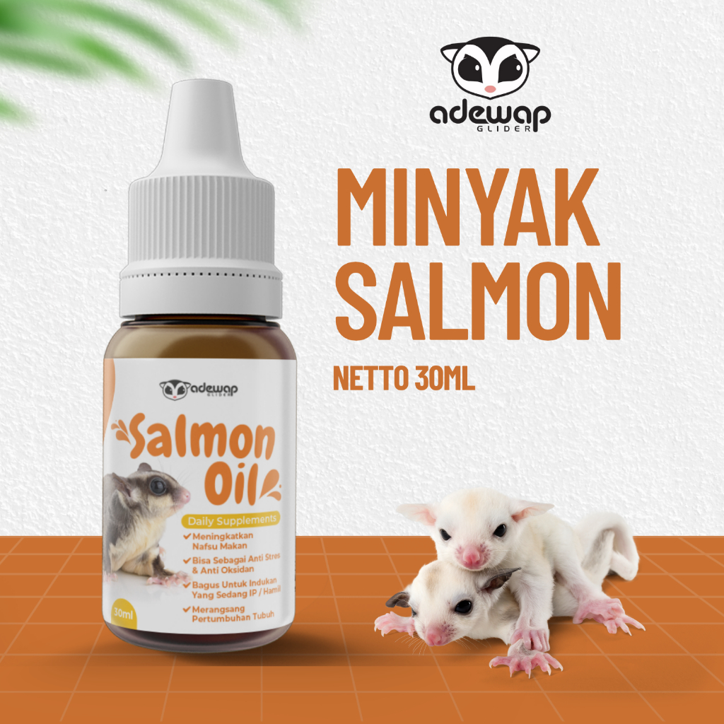 ADEWAP GLIDER Minyak Ikan Salmon Omega 3 Suplemen Vitamin Sugar Glider - 30ml - 2