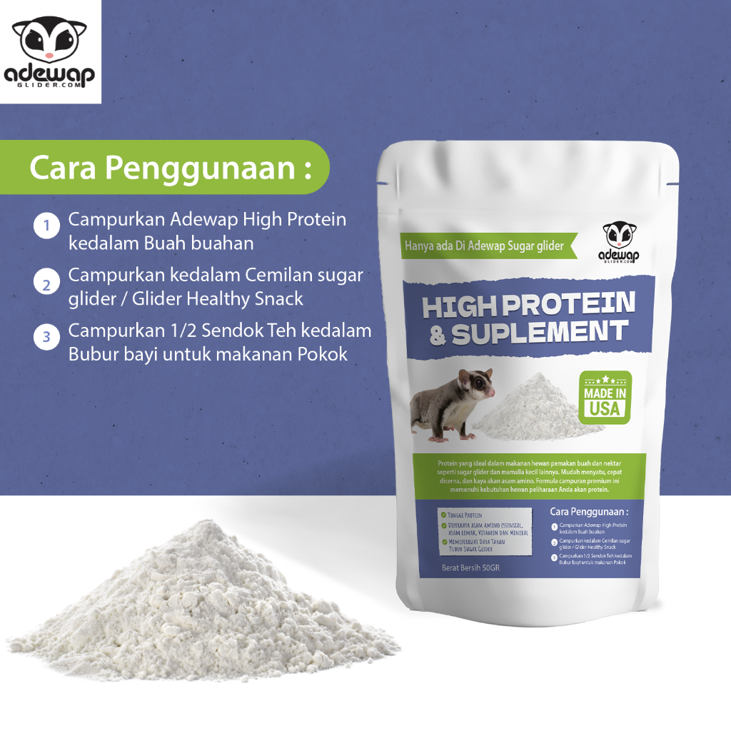 INSTANT HPS : High Protein & Supplement Nutrisi Tambahan Sugar Glider - 2