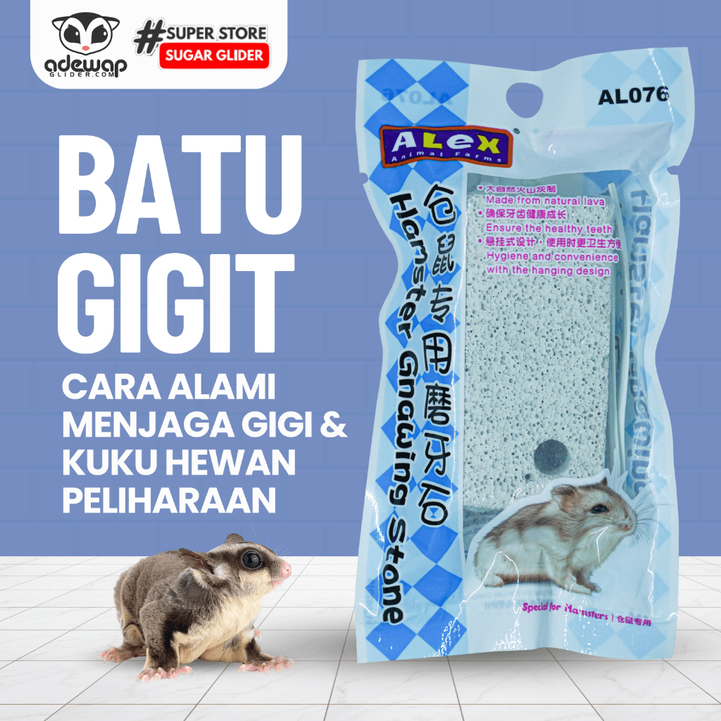 ADEWAP GLIDER Batu Terapi Gigitan Gnawing Stone Sugar Glider - 6