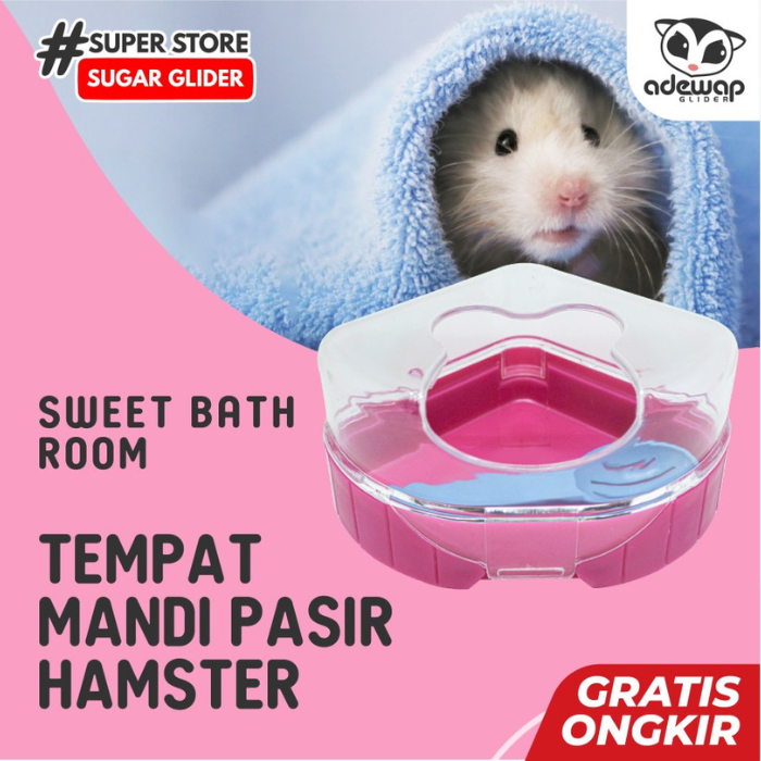 ADEWAP GLIDER Sweet Bathing Room Tempat Mandi Pasir Hewan Kecil - 2