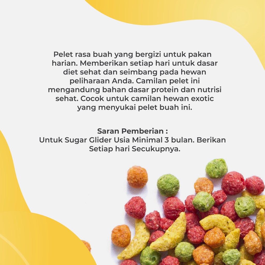 ADEWAP GLIDER Fruity Bits Pelet Buah Kering Makanan Sugar Glider - 2