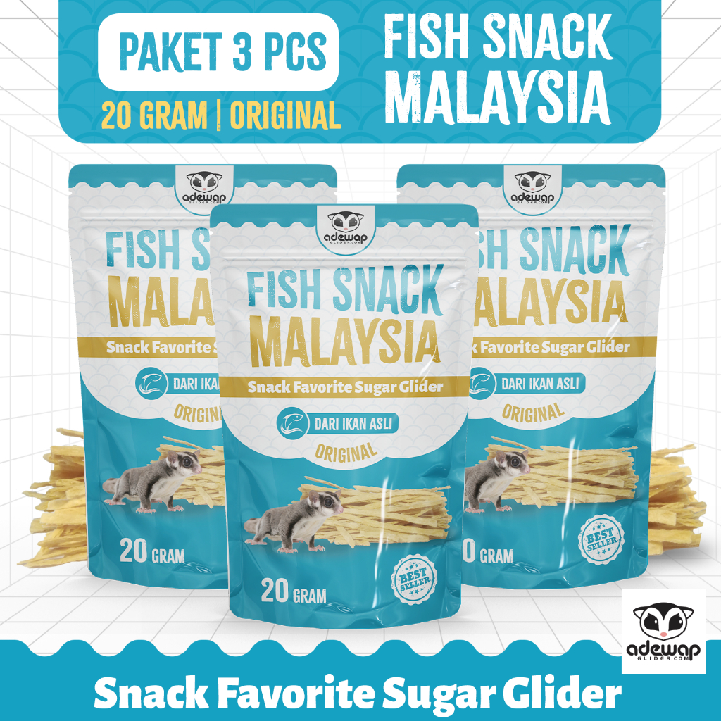 ADEWAP GLIDER Paket Fish Snack Malaysia - 3Pcs