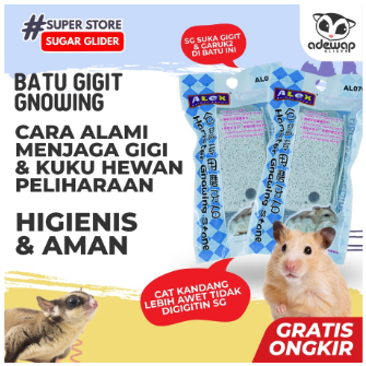 ADEWAP GLIDER Gigitan Kayu Apel Gnawing Perawatan Gigi Sugar Glider - 4