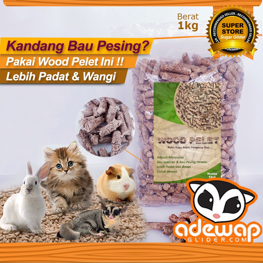ADEWAP GLIDER Wood Pellet Alas Kandang Sugar Glider - 6
