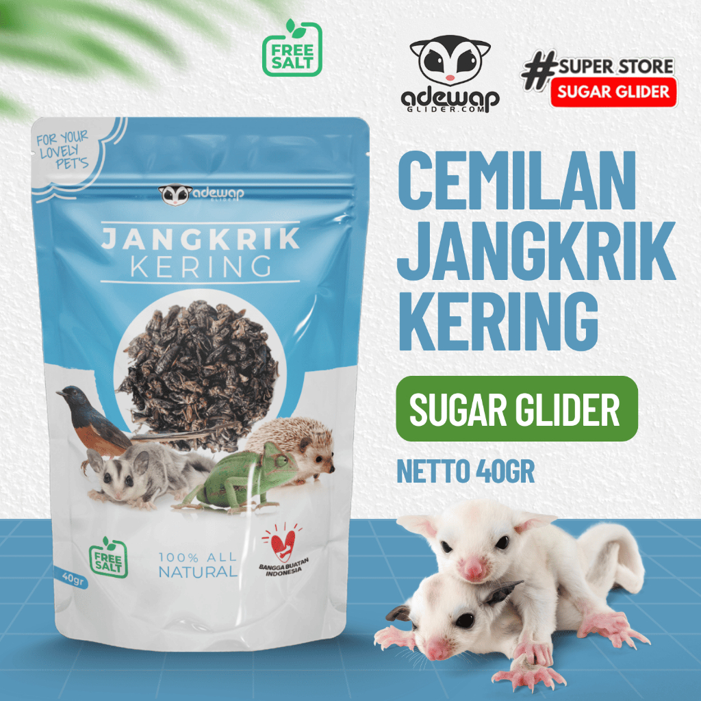 ADEWAP GLIDER Dried Cricket Jangkrik Kering Sugar Glider - 9