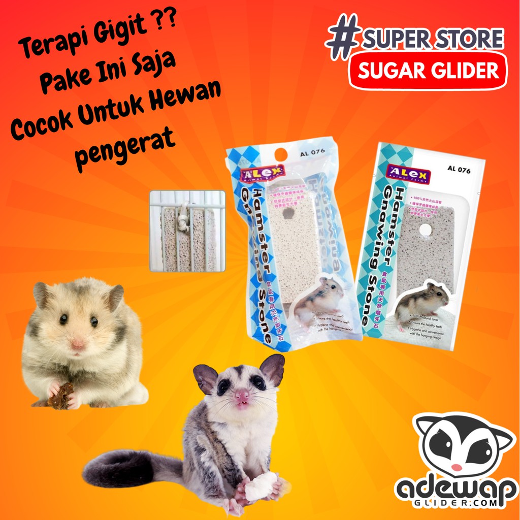 ADEWAP GLIDER Batu Terapi Gigitan Gnawing Stone Sugar Glider - 3