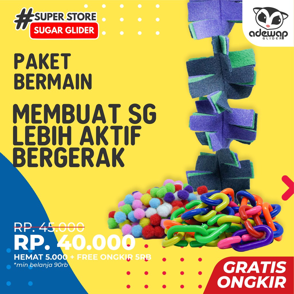 ADEWAP GLIDER Paket Bermain Aksesoris Sugar Glider - 2
