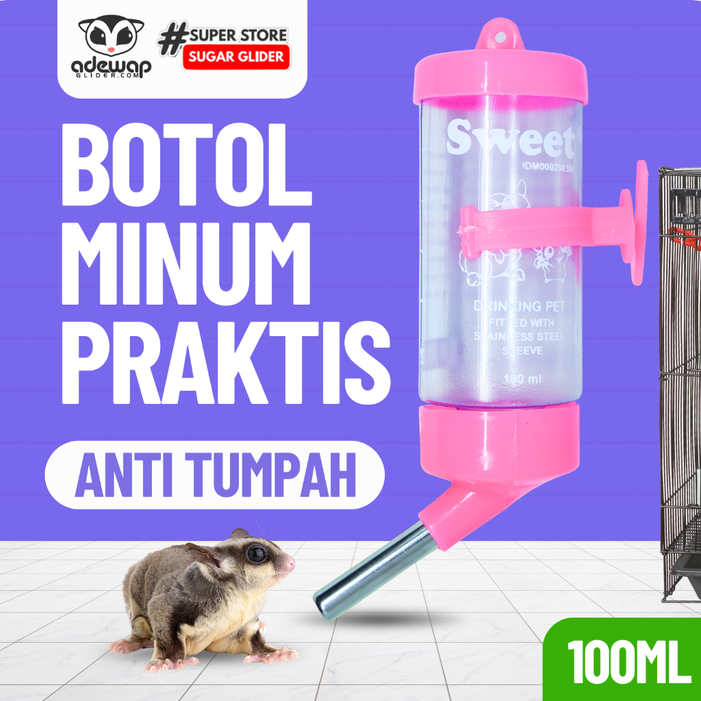 ADEWAP GLIDER Botol Minum Sugar Glider 100ML - 7