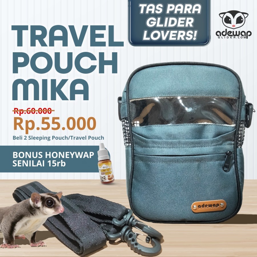 ADEWAP GLIDER Tas Kantong Perjalanan Travel Pouch Mika Sugar Glider - 2